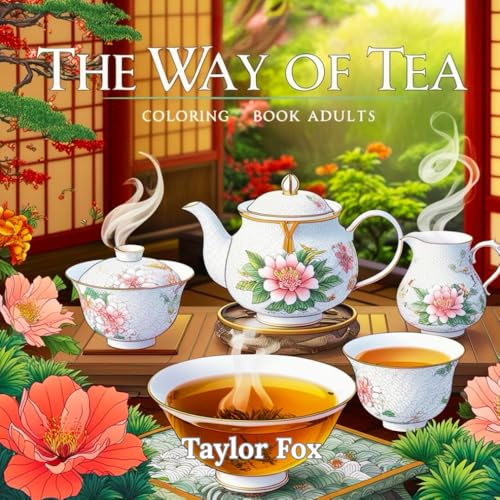 The Way of Tea: Coloring Book Adults: Elegant Tea-Themed Designs for Stress Relief and Relaxation von Independently published