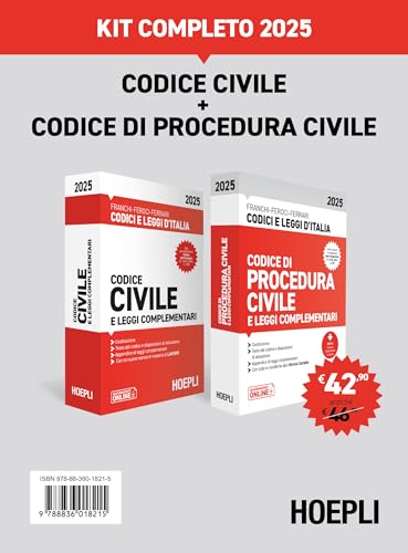 Codice civile e Codice di procedura civile 2025. Kit completo (Codici e leggi d'Italia) von Hoepli