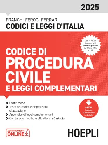 Codice di Procedura civile e leggi complementari 2025. Con aggiornamenti online (Codici e leggi d'Italia) von Hoepli