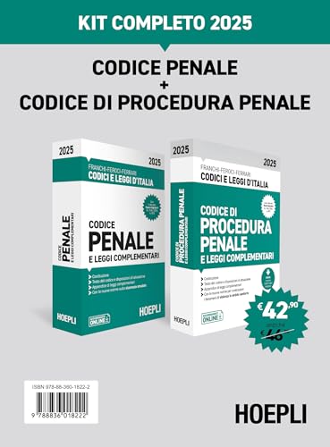 Codice penale e Codice di procedura penale 2025. Kit completo (Codici e leggi d'Italia) von Hoepli