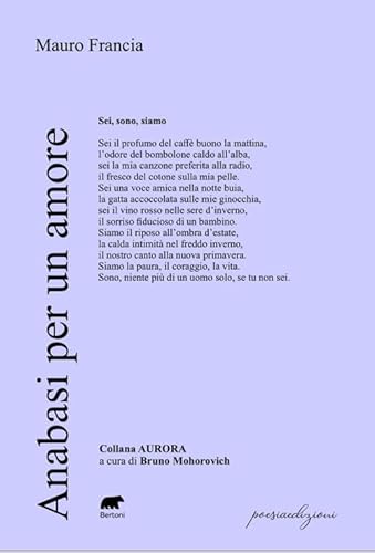 Anabasi per un amore. Ogni amore perso diventa una nuvola, ogni nuvola copre un pezzo di cielo (Aurora/verblu) von Bertoni