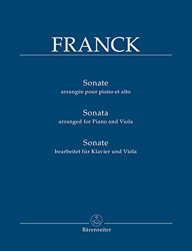 Sonate (bearbeitet für Klavier und Viola). Spielpartitur