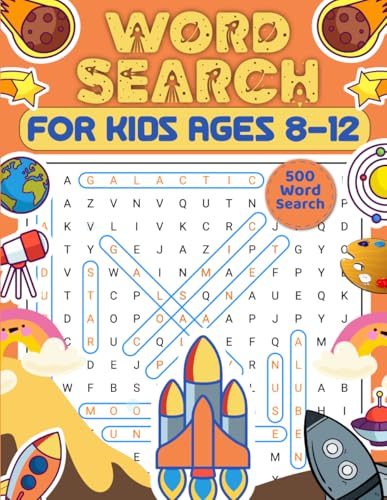 Word Search for Kids Ages 8-12: -500 Word find Puzzles with Educational for Kids Featuring Space, Moon, plant, sun and many more! 55 Word searches (8.5” X 11”) von Independently published