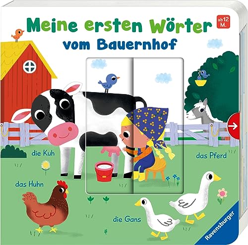 Meine ersten Wörter vom Bauernhof - Sprechen lernen mit großen Schiebern und Sachwissen für Kinder ab 12 Monaten von Ravensburger