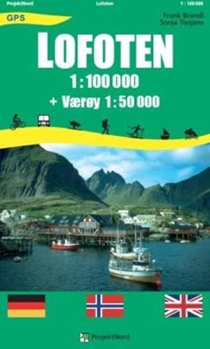 Lofoten: 1:100.000 + Værøy 1:50.000 - Touristische topographische Wanderkarte Norwegen von Mollenhauer und Treichel