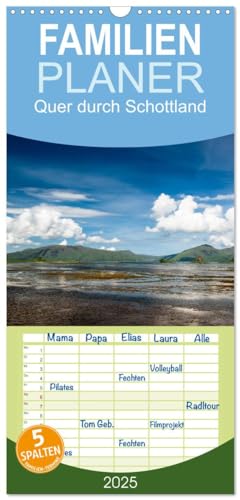 Familienplaner 2025 - Quer durch Schottland mit 5 Spalten (Wandkalender, 21 cm x 45 cm), CALVENDO