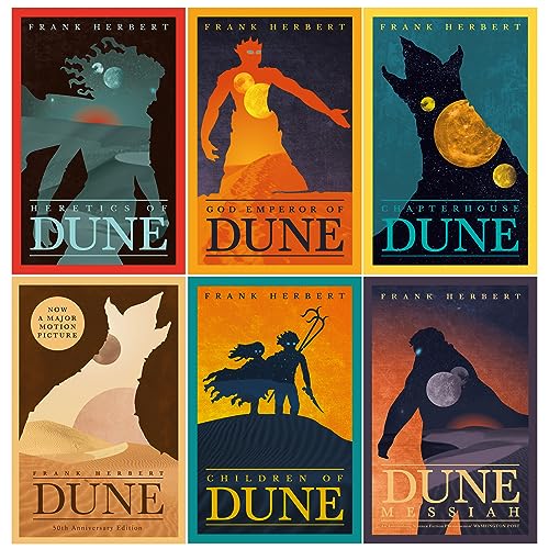 Dune Series 6 Bücher Sammelset (Dune, Dune Messiah, Children Of Dune, God Emperor Of Dune, Heretics Of Dune & Chapter House Dune)