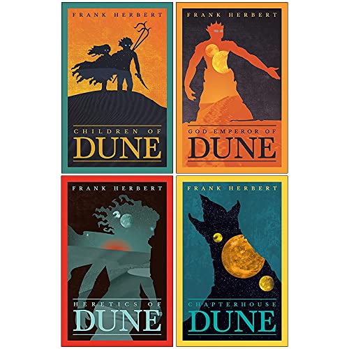 Frank Herbert Dune Series Collection 4 Books Collection Set (Children Of Dune, God Emperor Of Dune, Heretics Of Dune, Chapter House Dune)