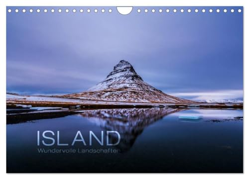 Island - Wundervolle Landschaften (Wandkalender 2024 DIN A4 quer), CALVENDO Monatskalender: Jeden Monat ein Stück Island - von den Westfjorden über ... Highlands bis zur Gletscherlagune Jökulsárlón von CALVENDO