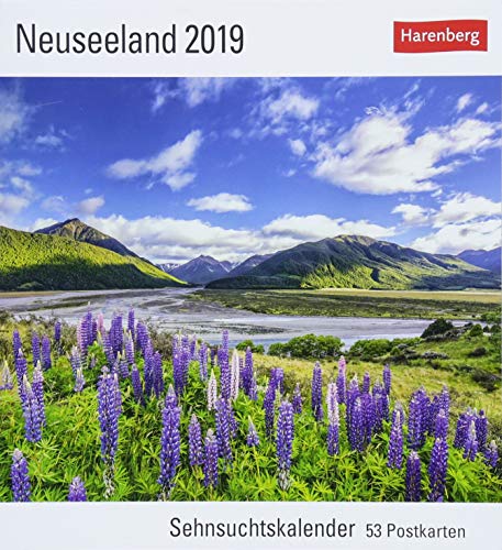 Neuseeland - Kalender 2019: Sehnsuchtskalender, 53 Postkarten