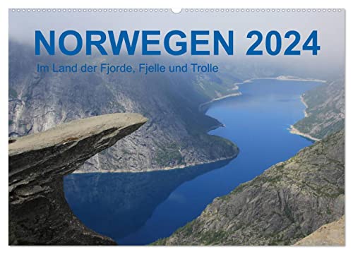 Norwegen 2024 - Im Land der Fjorde, Fjelle und Trolle (Wandkalender 2024 DIN A2 quer), CALVENDO Monatskalender