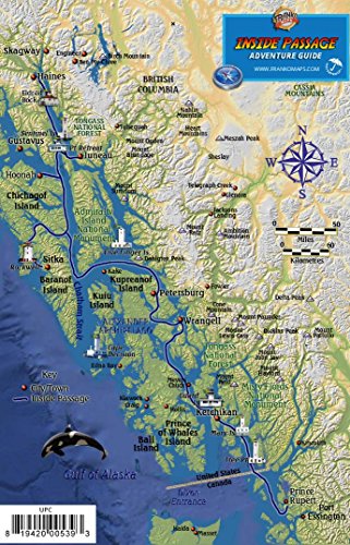 Alaska Inside Passage Map Guide Waterproof Card