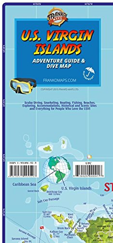 U.S. Virgin Islands Adventure Guide & Dive Map