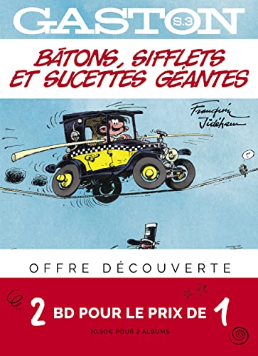 Bi-pack T3 + T2 (offert) Gaston hors-série / Edition spéciale: Tome 2, Le génie de Lagaffe ; Tome 3, Bâtons, sifflets et sucettes géantes