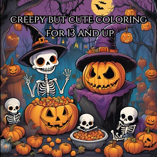 Creepy but cute Halloween coloring for 13 and up von Independently published