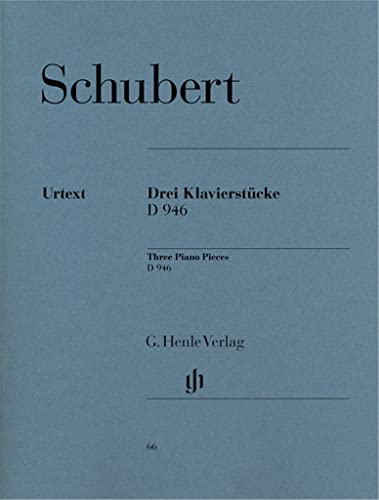 3 Klavierstücke - Impromptus - aus dem Nachlass D 946: Instrumentation: Piano solo (G. Henle Urtext-Ausgabe)