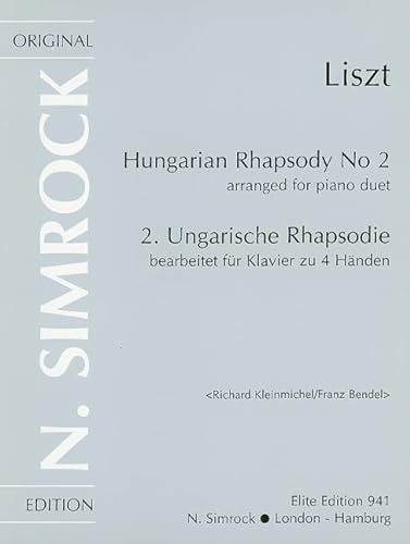 Ungarische Rhapsodie Nr. 2: Klavier 4-händig.