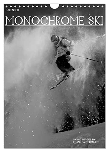 Monochrome Ski (Wandkalender 2025 DIN A4 hoch), CALVENDO Monatskalender von CALVENDO
