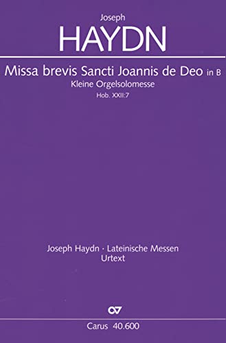 Haydn: Missa brevis Sti. Joannis de Deo (Kleine Orgelmesse) (Hob. XXII:7). Partitur