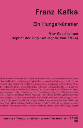 Ein Hungerkünstler: Vier Geschichten [Reprint der Originalausgabe von 1924] von University of Innsbruck