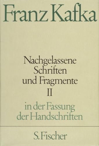 Nachgelassene Schriften und Fragmente II