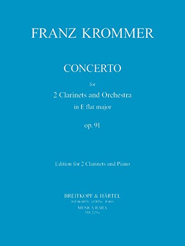 Concerto in Es op. 91 - Ausgabe für 2 Klarinetten und Klavier (MR 2158a) von Breitkopf & Härtel