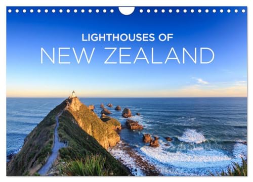 Lighthouses of New Zealand (Wall Calendar 2025 DIN A4 landscape), CALVENDO 12 Month Wall Calendar: The most beautiful lighthouses in New Zealand. von Calvendo