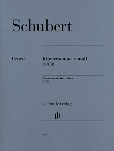 Klaviersonate c-moll D 958: Besetzung: Klavier zu zwei Händen (G. Henle Urtext-Ausgabe)