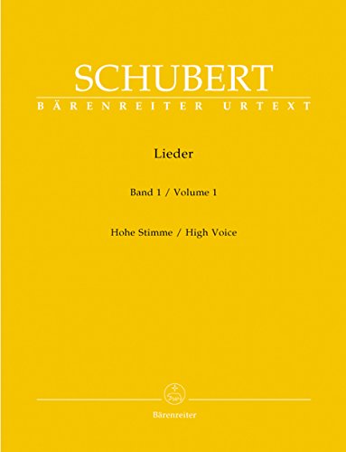 Lieder, Band 1 (Hohe Stimme). Singpartitur, Sammelband, Urtextausgabe. BÄRENREITER URTEXT von Baerenreiter