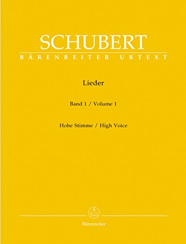 Lieder, Band 1 (Hohe Stimme). Singpartitur, Sammelband, Urtextausgabe. BÄRENREITER URTEXT