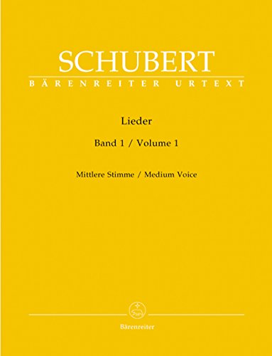 Lieder, Band 1 (Mittlere Stimme). Singpartitur, Sammelband, Urtextausgabe. BÄRENREITER URTEXT