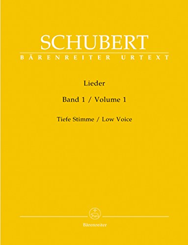 Lieder, Band 1 (Tiefe Stimme). Singpartitur, Sammelband, Urtextausgabe. BÄRENREITER URTEXT