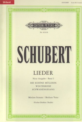 Lieder, Band 1 / Neue Ausgabe / URTEXT: Mittlere Singstimme / (für Gesang und Klavier) (Edition Peters)
