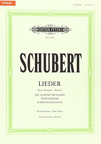 Lieder, Band 1 / Neue Ausgabe / URTEXT: Tiefe Singstimme / (für Gesang und Klavier) (Edition Peters) von Alfred Music
