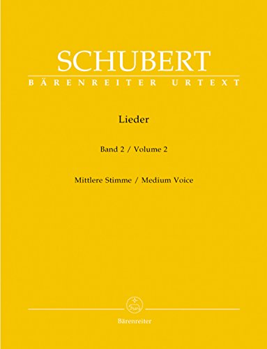 Lieder, Band 2 (Mittlere Stimme). Singpartitur, Sammelband, Urtextausgabe. BÄRENREITER URTEXT