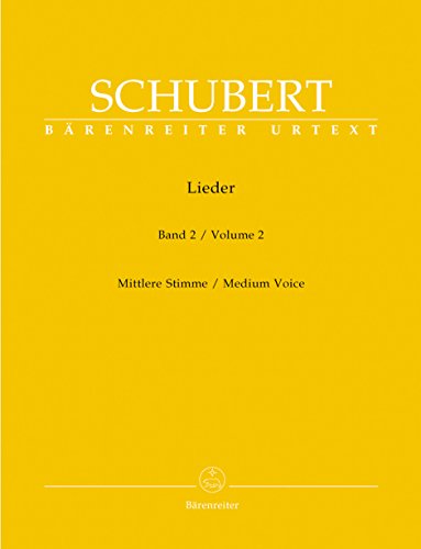 Lieder, Band 2 (Mittlere Stimme). Singpartitur, Sammelband, Urtextausgabe. BÄRENREITER URTEXT