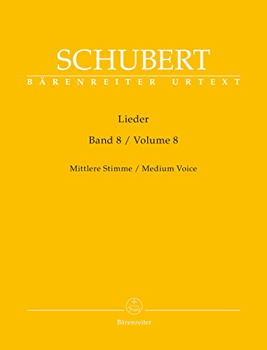 Lieder, Band 8 (Mittlere Stimme). Singpartitur, Sammelband, BÄRENREITER URTEXT