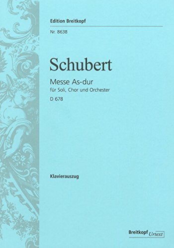 Messe As-dur D 678 - Breitkopf Urtext - Klavierauszug (EB 8638)