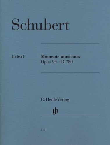 Moments musicaux op. 94 D 780. Klavier: Besetzung: Klavier zu zwei Händen (G. Henle Urtext-Ausgabe)