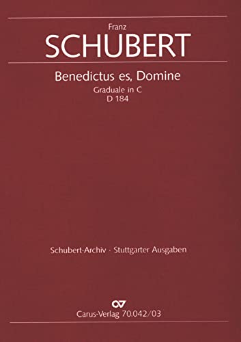 Schubert: Benedictus es, Domine (D 184). Klavierauszug