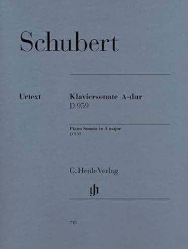 Sonate A-dur D 959. Klavier: Instrumentation: Piano solo (G. Henle Urtext-Ausgabe) von Henle, G. Verlag