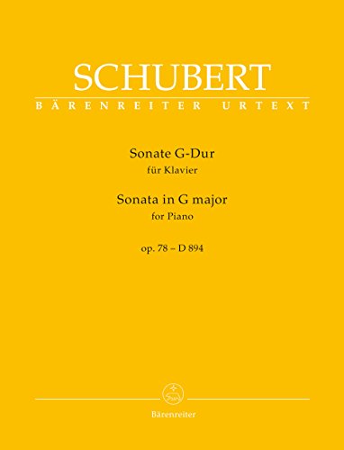 Sonate für Klavier G-Dur op. 78 D 894.Spielpartitur(en), Urtextausgabe. BÄRENREITER URTEXT