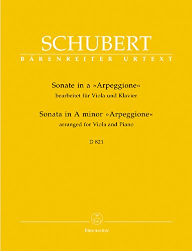Sonate für Viola und Klavier a-Moll D 821 "Arpeggione". Spielpartitur(en), Stimme(n) von Baerenreiter Verlag