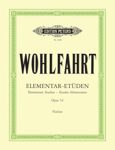 40 Elementar-Etüden für Violine solo op. 54 (Edition Peters) von Peters, C. F. Musikverlag