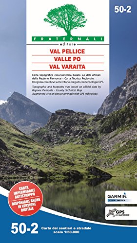 Val Pellice - Valle Po - Val Varaita (wandelkaart)