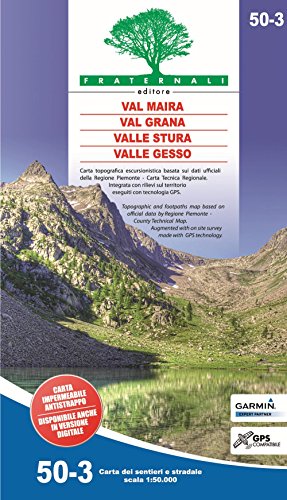 Val Maira - Val Grana - Valle Stura di Demonte - Valle Gesso 1 : 50 000 (wandelkaart)