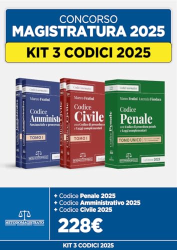 Kit 3 codici 2025: Civile-Penale-Amministrativo von Neldiritto Editore