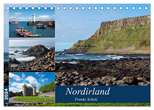 Nordirlands Highlights (Tischkalender 2024 DIN A5 quer), CALVENDO Monatskalender von CALVENDO
