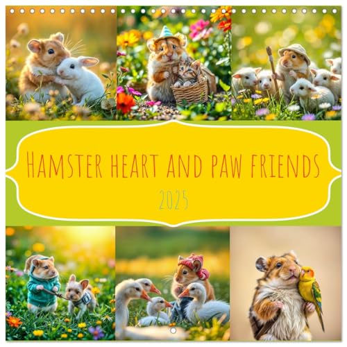 Hamster heart and paw friends (Wall Calendar 2025 12" x 24" / 30 x 60 cm (open)) CALVENDO 12 Month Wall Calendar von CALVENDO