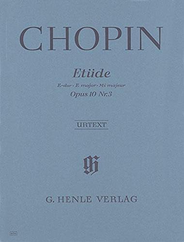 Etüde E-dur op. 10,3: Besetzung: Klavier zu zwei Händen (G. Henle Urtext-Ausgabe) von G. Henle Verlag